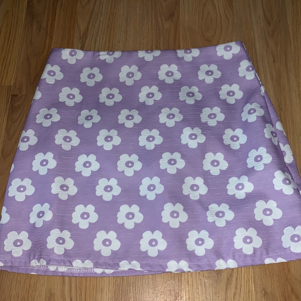 purple flower skirt xs